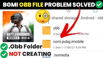 How to Fix Obb Folder Not Creating Problem BATTLEGROUNDS MOBILE INDIA | BGMI Obb File Problem Solved