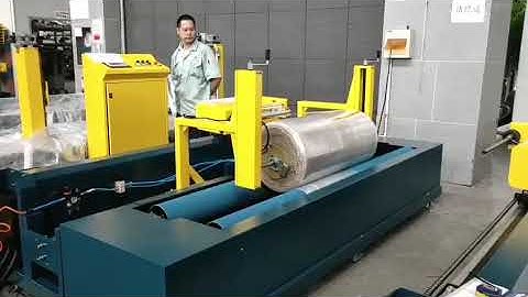 Fabric roll packing, stretch wrapping machine. #packaging  #fabric #wrapping