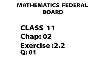 Maths Federal board class 11 || Chapter 02  || Ex 2.2 ||  Q 01 || Topic Venn diagram ||