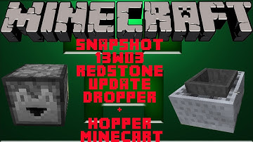 Dropper + Hopper MineCart - Minecraft Redstone Update - Features Snapshot 13W03