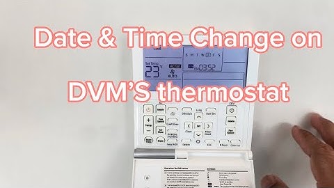 Time & Date change on Samsung DVM’S thermostat