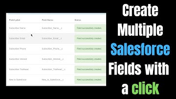 Create Multiple Salesforce fields with single Click by Field Creator App - Salesforce Geek