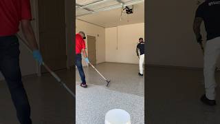 Laying down a Seal Krete high performance floor Epoxy floor course coming