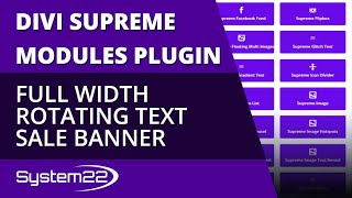 Divi Theme Full Width Rotating Text Sale Banner 👍