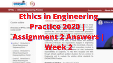 NPTEL | Ethics in Engineering Practice 2020 | Assignment 2 Answers | Week 2