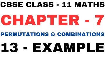 EXAMPLE13 l Chapter 7 Permutations & Combinations example13 l Class 11Maths l Chapter 7 exercise sol