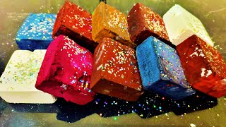 Rustic Hues Pigment Colors Dyed blocks • Soft Blocks with Earthy colour Pallet Crush ASMR 🏜️🌋 screenshot 4