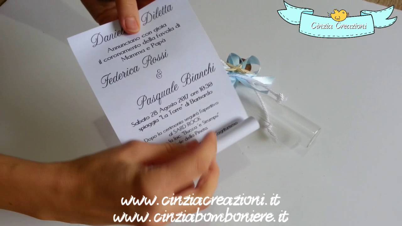 Partecipazioni In Bottiglia Provetta Tema Mare Con Stella Marina Matrimonio Marino Provetta In Vetro Youtube
