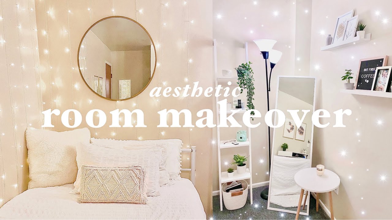 AESTHETIC ROOM MAKEOVER + TOUR // cozy, minimalistic, pinterest ...