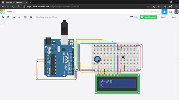 Tinkercad [Arduino Circuits] - LCD 16X2 converter number