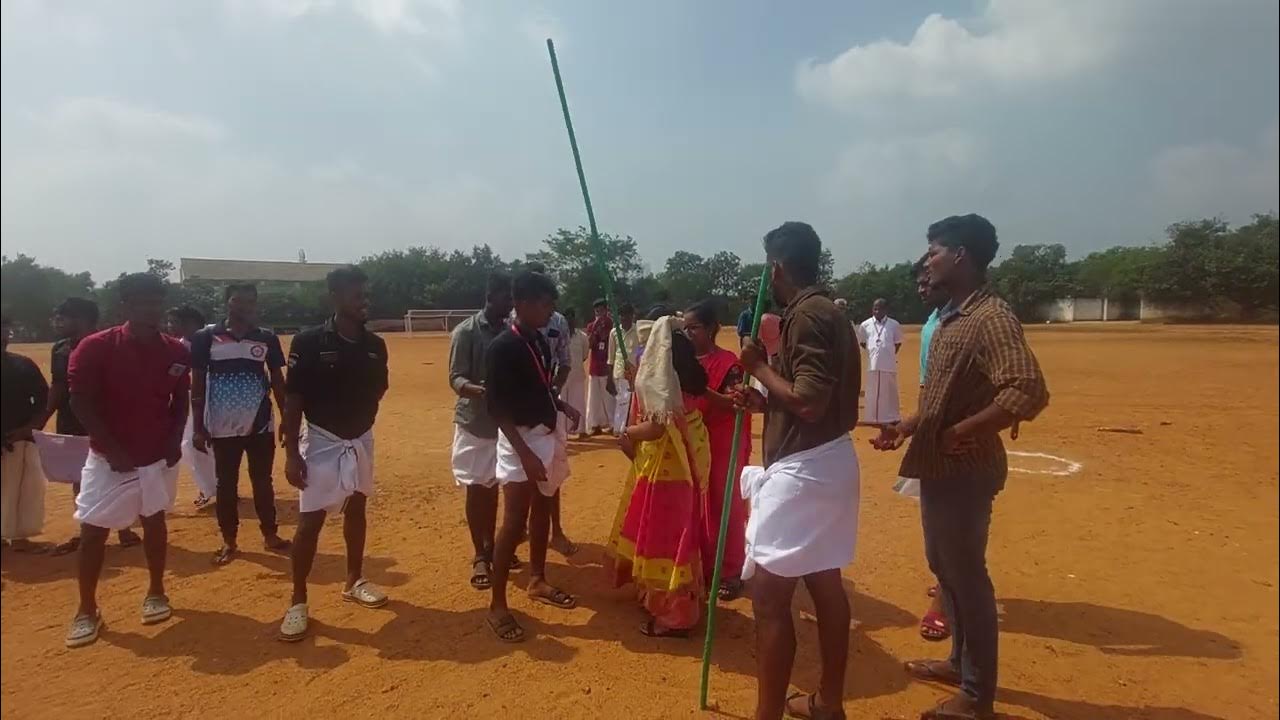 Pot breaking game by Ms. Ramaya in Pongal Festival in PMIST YouTube