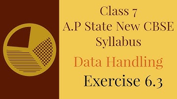 Data Handling - Exercise 6.3 - Class VII || A.P State New Syllabus