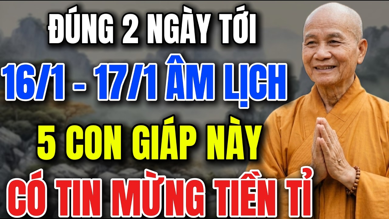 ĐÚNG 2 NGÀY TỚI (THỨ 4 – THỨ 5 ): 5 CON GIÁP SỐ ĐỎ NHƯ SON, LỘC TRỜI ĐỔ VỀ, GIÀU KHÔNG CẢN NỔI !
