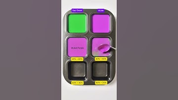 Create 4 colors from 2 colors :Sap Green + Violet #asmr #mix #colormixing #mixingcolors #satisfying