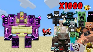 ENDER GUARDIAN vs Every Mob in Minecraft x100 - ENDER GUARDIAN vs all Minecraft  Mobs 1v100 