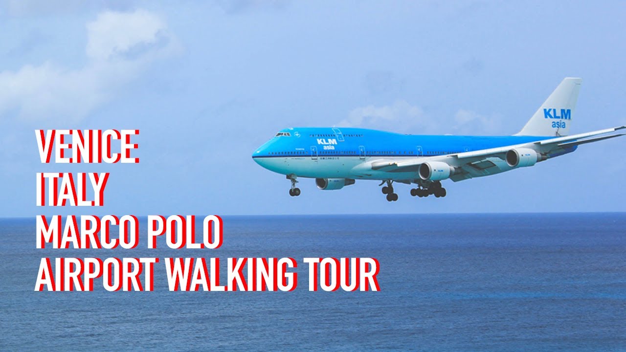 4K Airport WALKING Tour VENICE Marco Polo Airport (VCE) Venice
