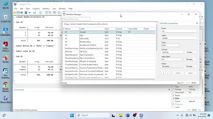 How to label values in a variable in STATA