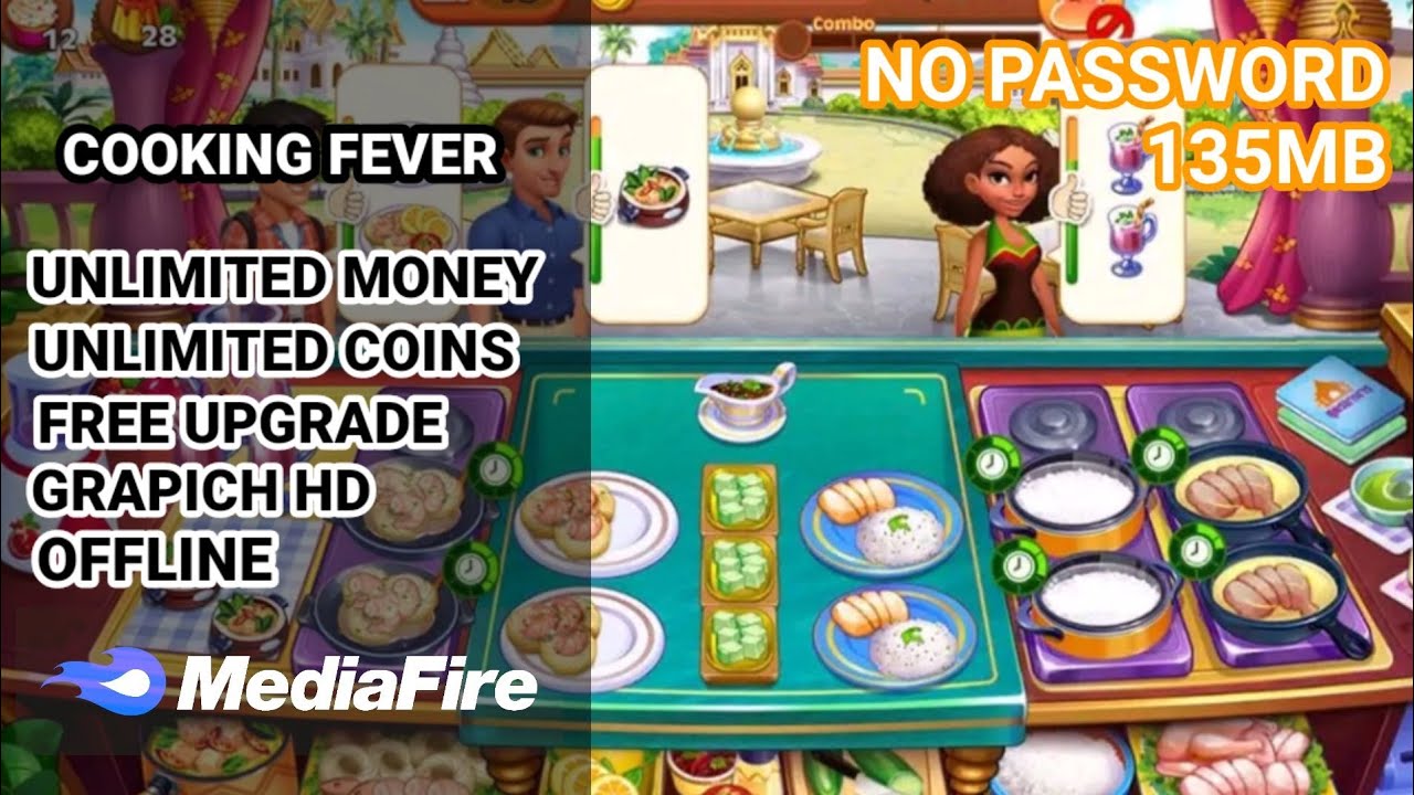 COOKING FEVER MOD TERBARU !!!! || ANDROID GAMES || COOKING GAMES || OFFLINE GAMES || MOD GAMES