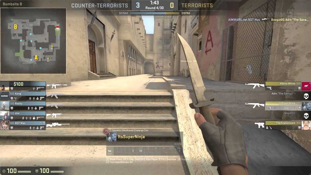 CS:GO - LEM Ace on Mirage With AK-47 - YouTube