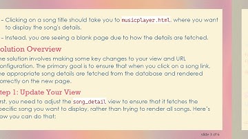 How to Fix the Blank Page Issue When Rendering Songs in Django Music Streaming App