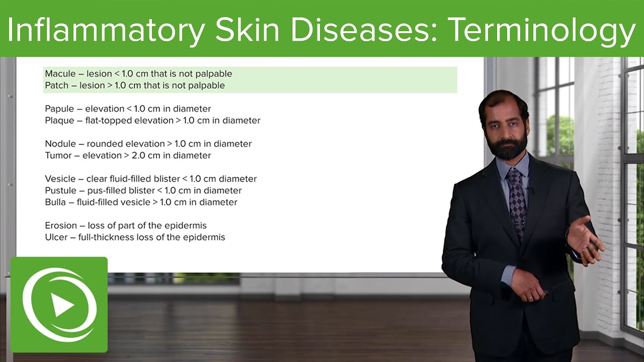 Inflammatory Skin Diseases Terminology Pathology Lecturio YouTube