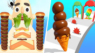 Sandwich Runner 🆚 Stacky Ice Cream Runner🌻🧿🌺🌈Max Levels Walkthrough Android IOS Update 999910