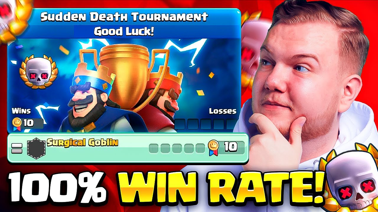 100% WINRATE! BEST SUDDEN DEATH TOURNAMENT DECK IN CLASH ROYALE!