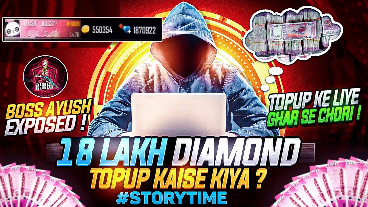Top Up Krne ke liye ghar me chori 🤐|| Free Fire Story Time 🕗🔔 ||