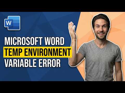 Fix Microsoft Word Error Temp Environment Variable (Easy Windows Fix)