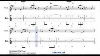 Video-Miniaturansicht von „Amazing Grace Tab Sheet Music for Guitar in key G Major with Chords“