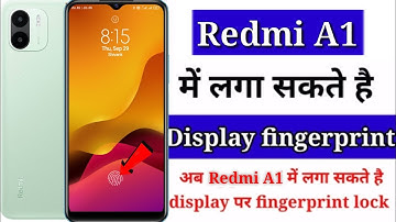 Redmi A1 fingerprint lock | redmi A1 me fingerprint lock kaise lagaye | display fingerprint redmi a1