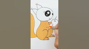 How to draw a cute squirrel | Step by step drawing