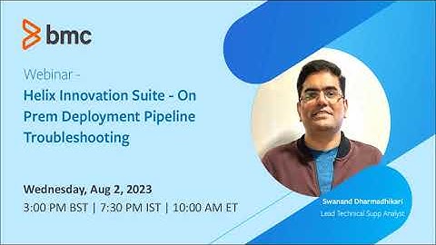 BMC Helix Innovation Suite: Webinar - Problemen met pijplijn OnPrem oplossen