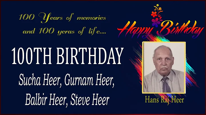 Dad's 100 years Birthday Celebrations in Vancouver...