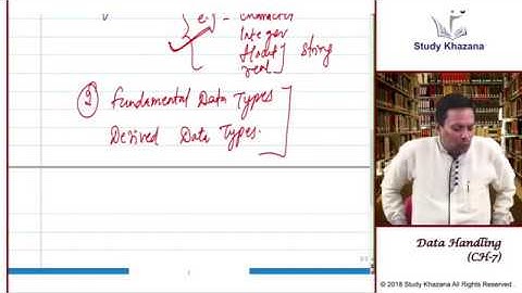 CBSE Class 11 Computer Science - NCERT Chapter 7 Data Handling - Lecture No. 01