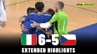 Italy vs Czech Republic | What a Game | Highlights | FIFA Futsal World Cup Qualification 06-10-2023