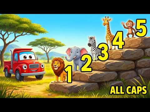 Learn Counting 1-5 with Didadu the Truck! 🦁🐘 | Safari Animal Adventure for Kids | DIDADUTV