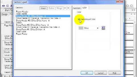 31 Crystal ReportsXI Design a Report Beyond the Basics 1  Section Expert