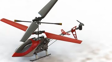 SolidWorks Tutorial # 362:  RC Helicopter  3D modelling complete video (Project 1)