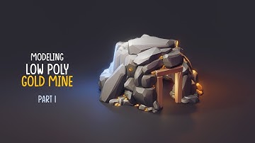 3d LOWPOLY Gold Mine in BLENDER (3d Modeling) 3d Game Design | Low Poly Rocks | Lowpoly Art (Part 1)