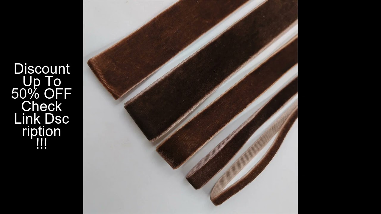 6-25mm 5-300yards Dark Brown Single Face Velvet Ribbon Party Decoration Handmade Gift Wrapping Hair