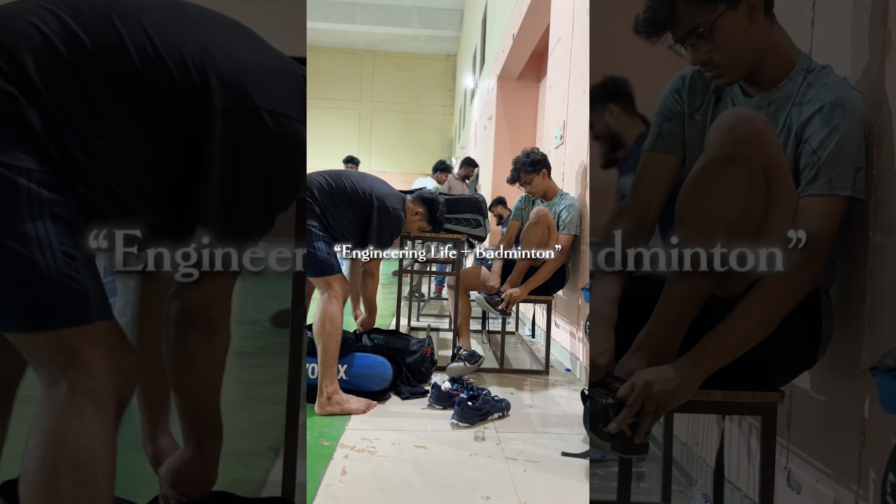 Engineering + Badminton 🏸 😳 Kya possible he ? #engineering #badminton #jeebatch #trending #khatu