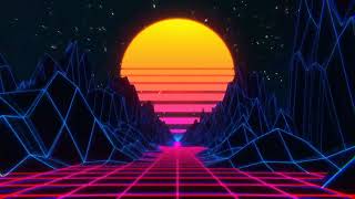 80s Retro Futuristic Landscape Screensaver 4K