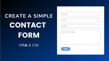 How To Create Contact Form Using Only HTML And CSS | Contact Form Design