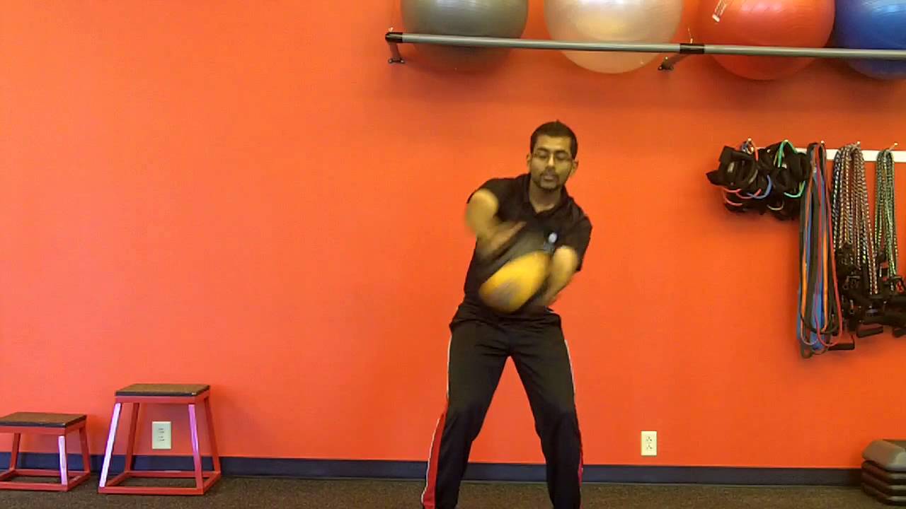 Tips From Our Trainers How To Do a Medicine Ball Diagonal Chop YouTube