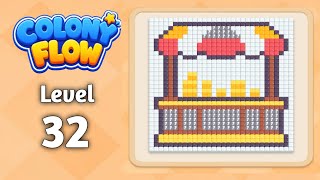 Colony Flow level 32 walkthrough solution gameplay 