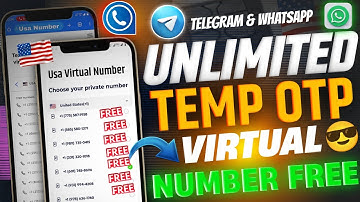 Get FREE WhatsApp and Telegram OTP Without USA Temp Number Unlimited  2026 Virtual Number Temporary