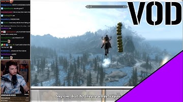 Skyrim but 10 cheese wheels spawn in every 10 seconds (VOD)