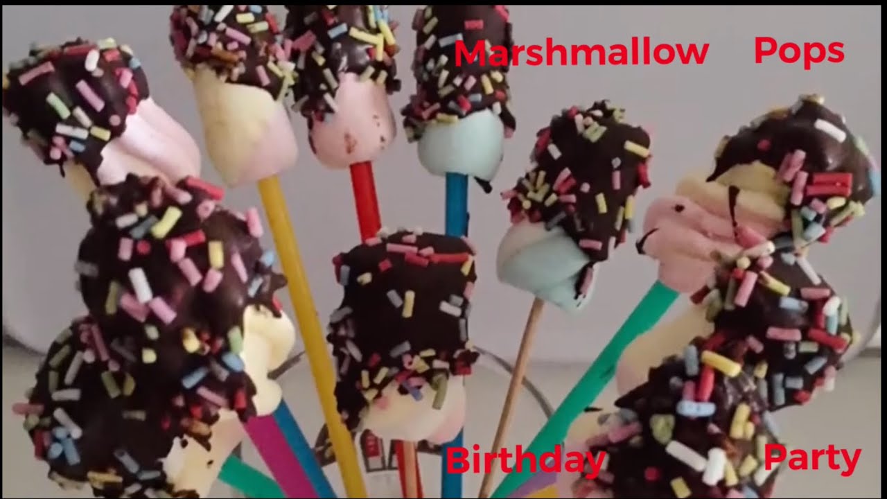 Marshmallow Pops// Kids birthday Party recipe//Nubes de Chocolate