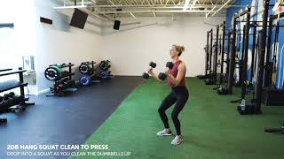 2DB Hang Squat Clean to Press